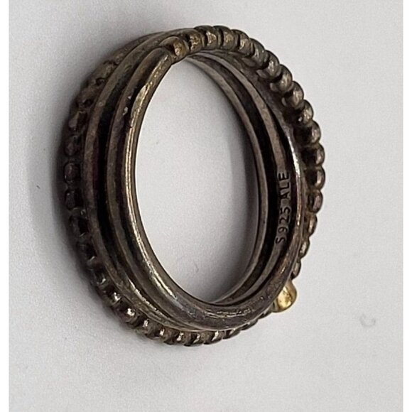 Pandora ALE Rising Star Sterling Silver 925 Diamond 14K Crossover Ring Sz 6.25 - Picture 4 of 10